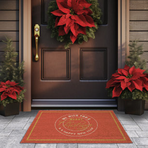 We Wish You a Merry Christmas Red Fiber Doormat