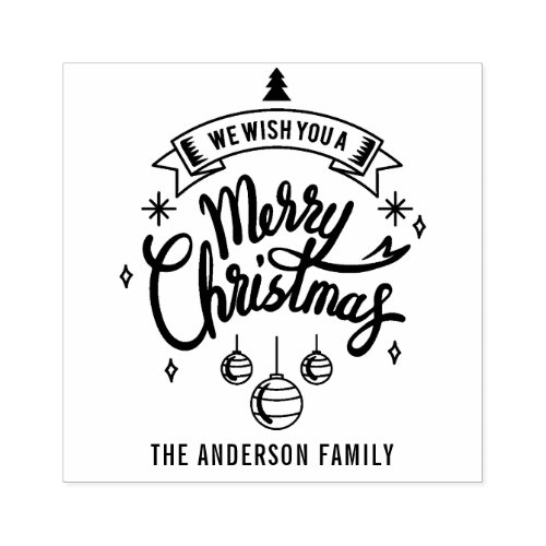 We Wish You A Merry Christmas Rubber Stamp