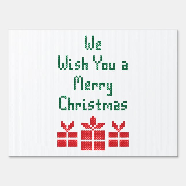 We Wish you a Merry Christmas Sign (Front)