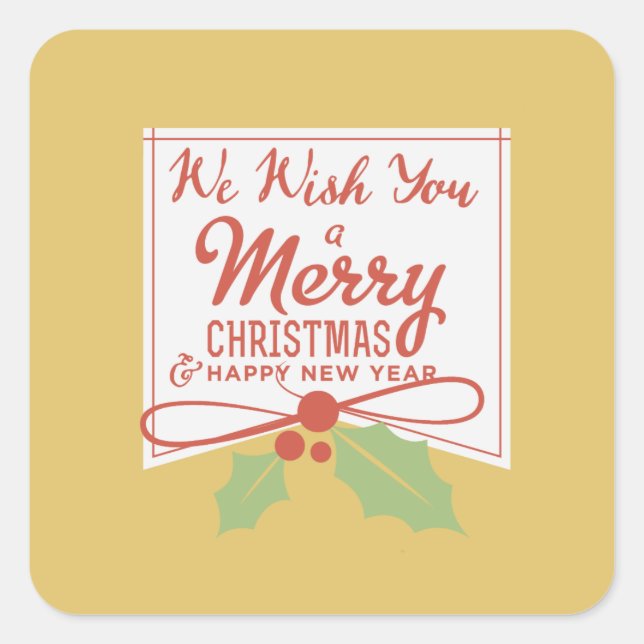 We Wish You a Merry Christmas Stickers (Front)
