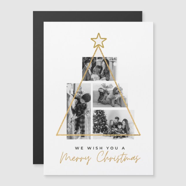 We wish you A Merry Christmas Thin Magnetic Card (Front/Back)