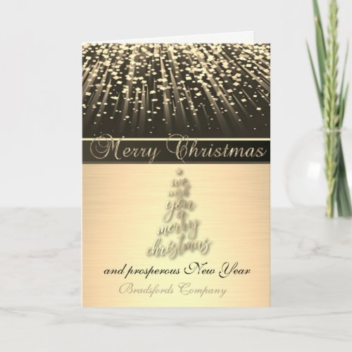 We Wish You A Merry Christmas Tree Holiday Card