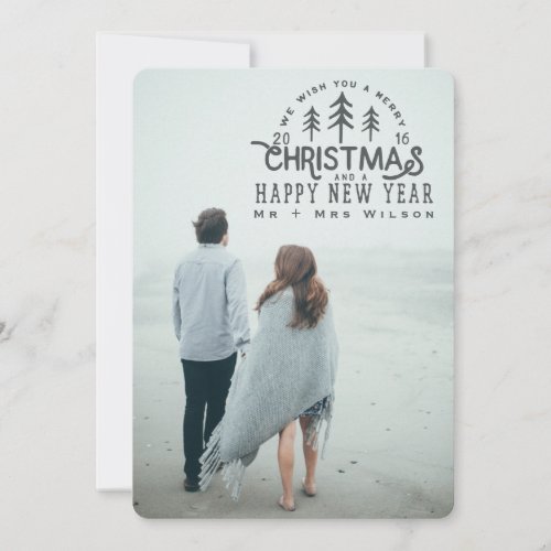 we wish you a merry christmas vintage_grey holiday card