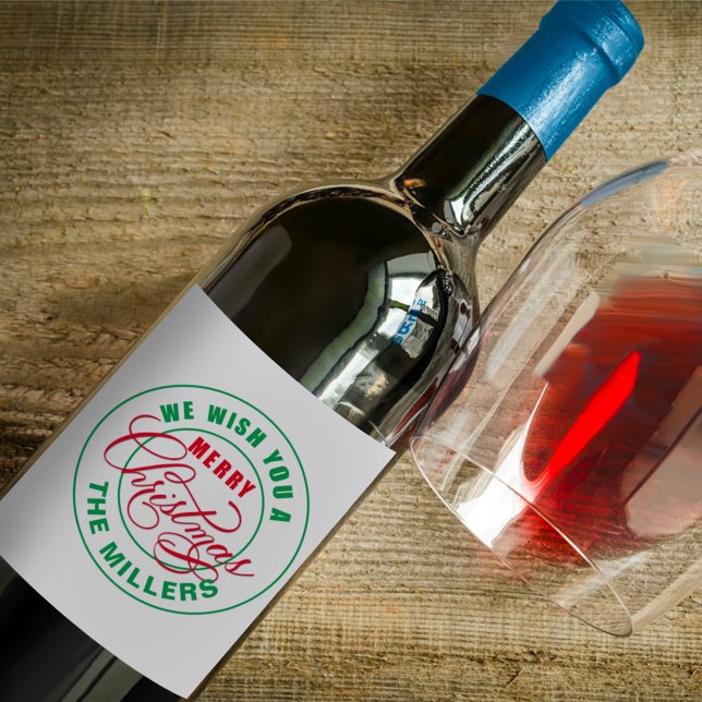 We Wish You A Merry Christmas Wine Label (Creator Uploaded)