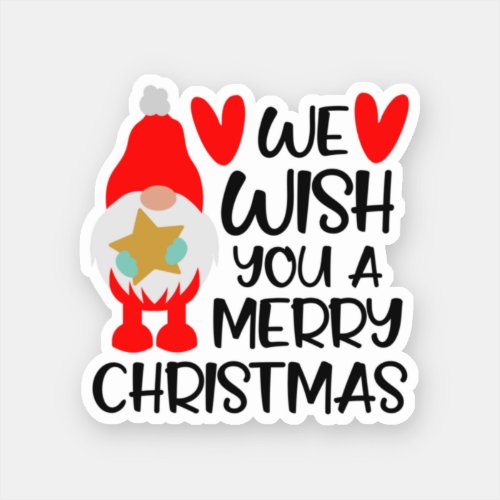 We Wish You A Very Merry Christmas Sticker