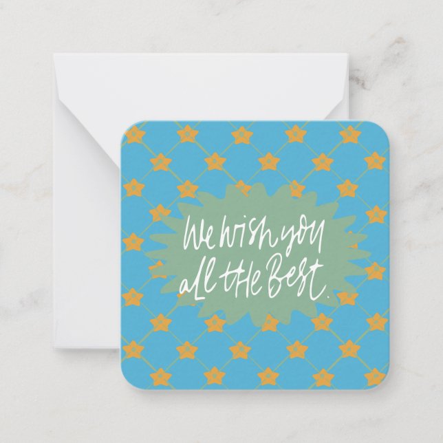 We Wish you All the Best: Note Card (Front)