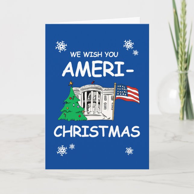 We Wish You Ameri-Christmas and a Happy New Year Holiday Card (Front)