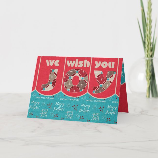 We Wish You Joy, Christmas Card, You Customize Holiday Card (Front)