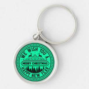 We Wish You Merry Christmas Happy New Year-66244B Keychain