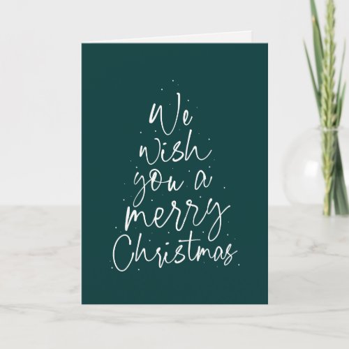 We wish you merry Christmas simple fun nonphoto Holiday Card