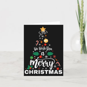 We Wish You Merry Christmas Vintage Xmas Tree Funn Card