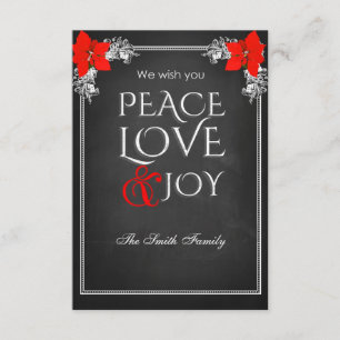 We wish you peace love & joy invitation