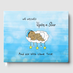 We Wished Upon a Star Boy's  Baby Shower Ethnic Guest Book