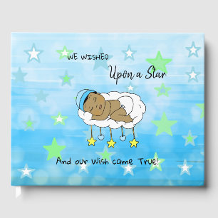 We Wished Upon a Star Boy's  Baby Shower Ethnic Guest Book