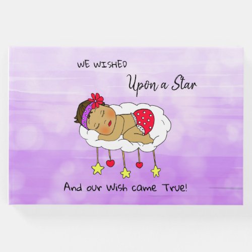 We Wished Upon a Star Girls Baby Shower Ethnic Guest Book
