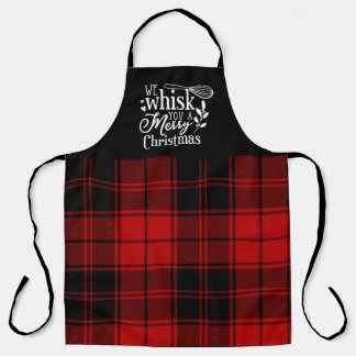 We Wisk You A Merry Christmas Holiday Apron