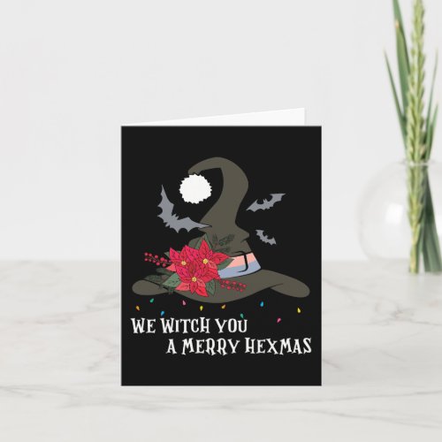 We Witch You Merry Hexmas Witchy Christmas Wiccan  Card