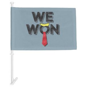 We Won Donald Trump 2024 Car Flag
