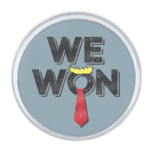 We Won Donald Trump 2024 Silver Finish Lapel Pin