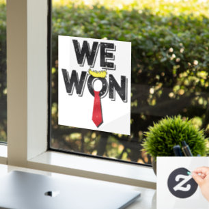 We Won Donald Trump 2024 Window Cling