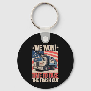 We Won Time To Take The Trash Out Trump 47 Keychain