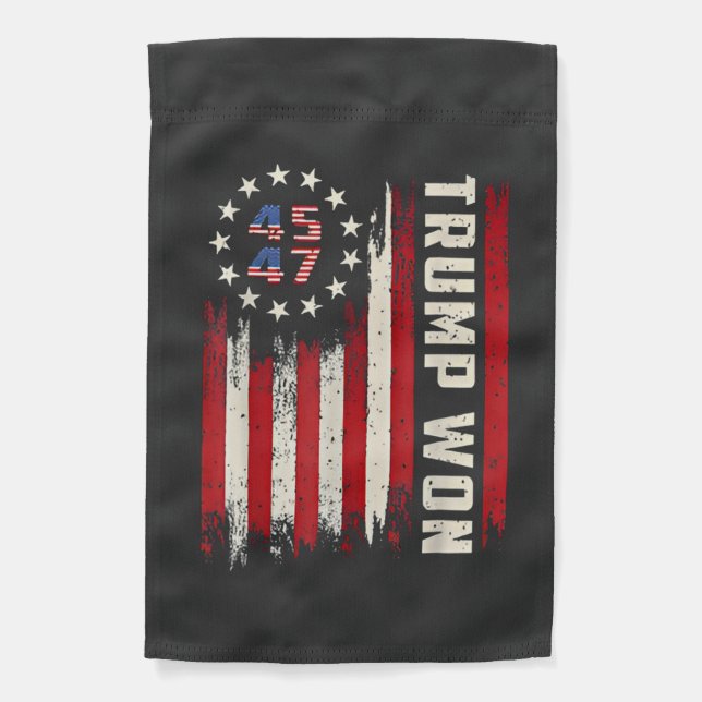 We Won TRUMP INAUGURATION American Flag  (Front)