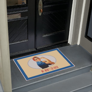 We Wont Go Back Rosie Riveter Doormat