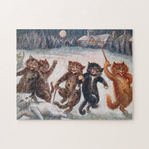 WE WON'T GO HOME TILL MORNING, Louis Wain Jigsaw Puzzle