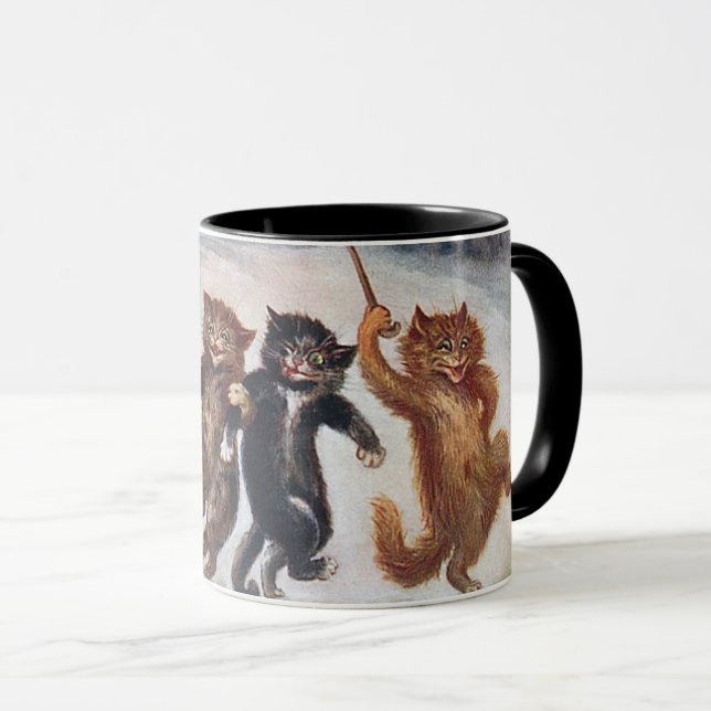 WE WON'T GO HOME TILL MORNING, Louis Wain Mug (Front Right)