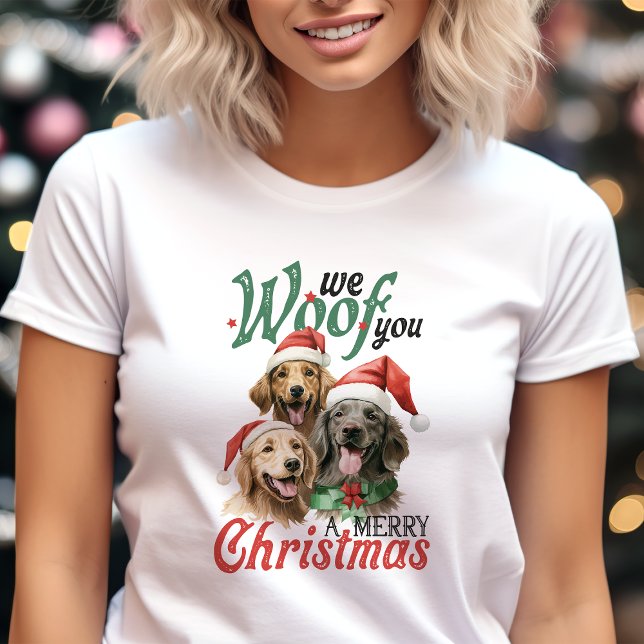 We Woof You a Merry Christmas Dog Tri-Blend Shirt (Creator Uploaded)