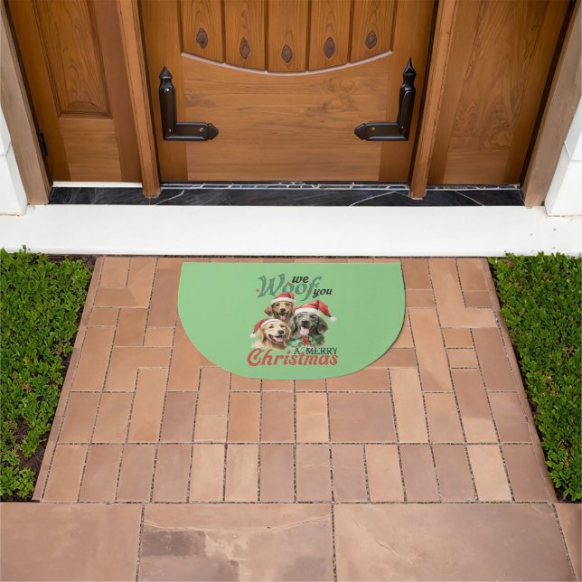 We Woof You A Merry Christmas Doormat (Outdoor)
