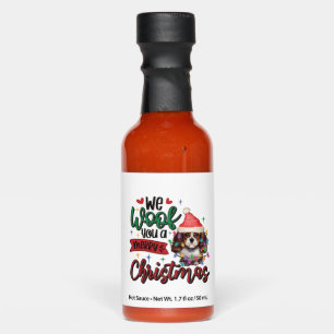 We Woof You a Merry Christmas - Funny Spaniel Dog Hot Sauces