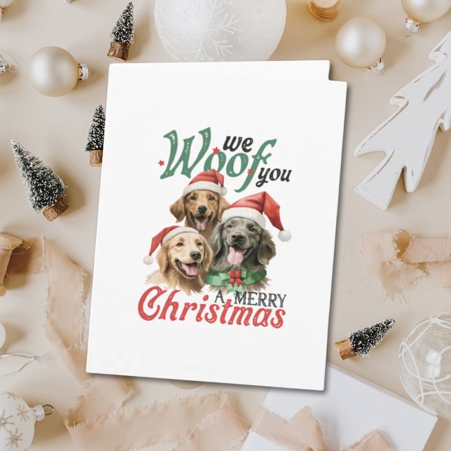 We Woof You a Merry Christmas Illustrated Dog Card (We Woof You a Merry Christmas Illustrated Dog Card
)