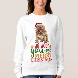We Woof You A Merry Christmas Shar-Pei Sweatshirt