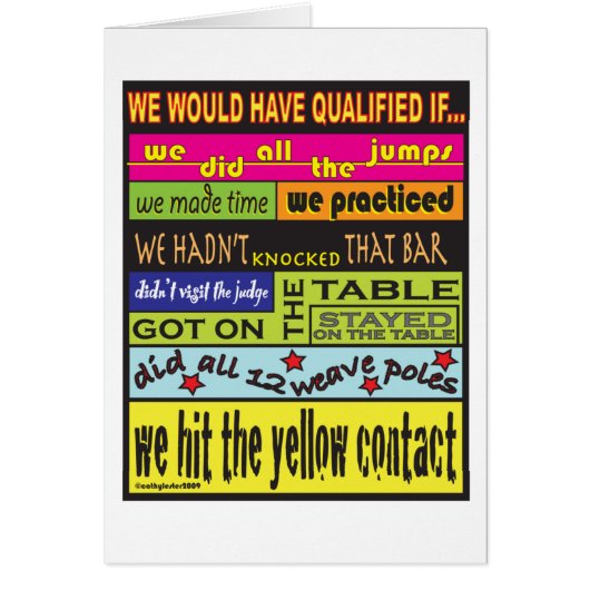 We Would Have Qualified.... Cards (Front)