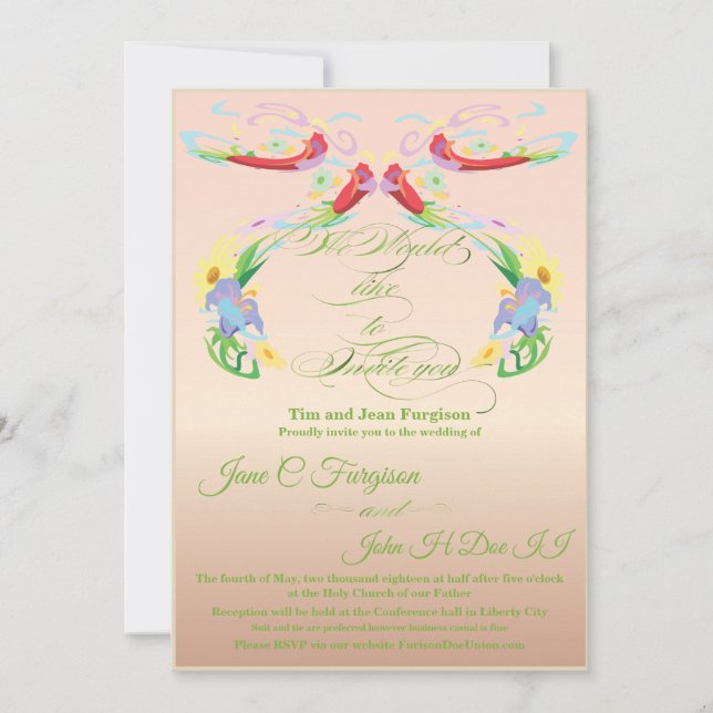 We would like to invite you wedding invitation V2 (Front)