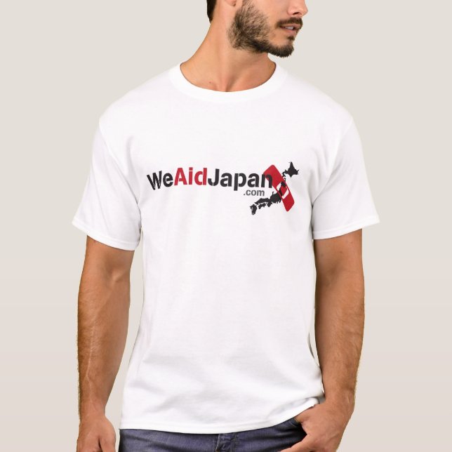 WeAidJapan 1side 私たちで日本を助けるシャツ1面 T-Shirt (Front)