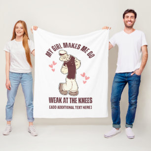 Weak At The Knees Fun Valentines Day  Fleece Blanket