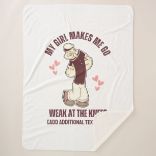 Weak At The Knees Fun Valentines Day  Sherpa Blanket