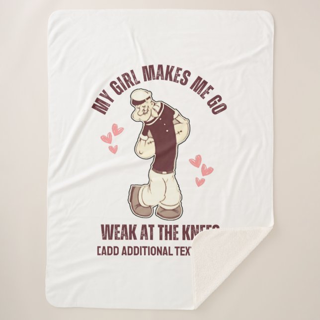 Weak At The Knees Fun Valentines Day  Sherpa Blanket (Front)