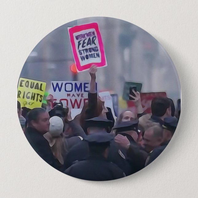Weak Men Fear Strong Women Button (Front)