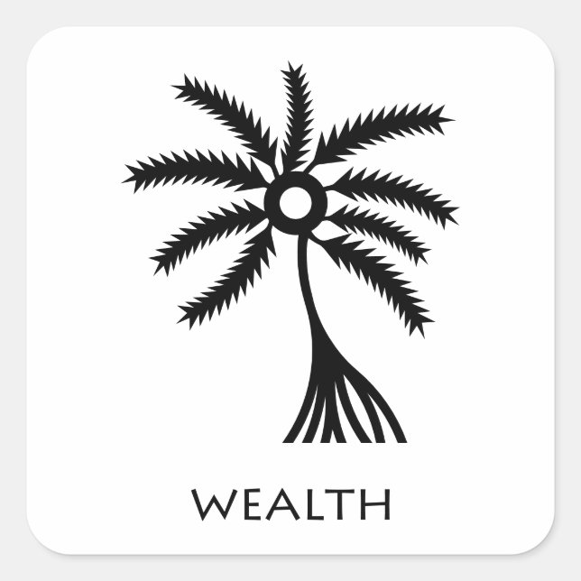  wealth (Abe Dua) Adinkra Symbol Sticker (Front)