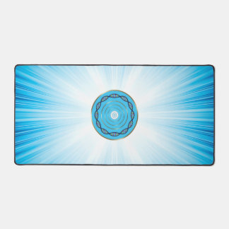 Wealth and happiness manifestation art for desk mat