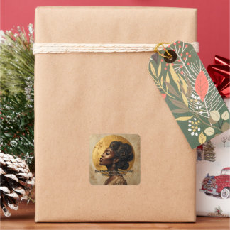 Wealth and Luxury Mindset Inspirational Print Square Sticker