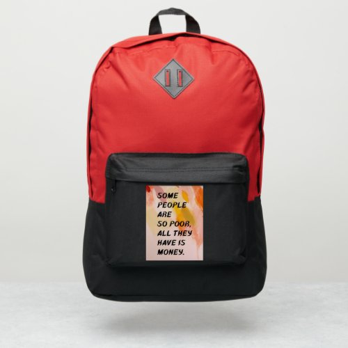 Wealth Beyond Money A Thought_Provoking Quotation Port Authority Backpack