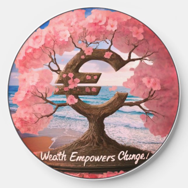 Wealth empowers change  wireless charger  (Front)