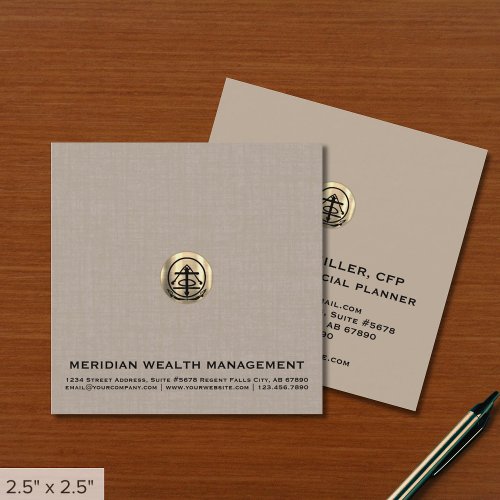 Wealth Management Business Cards Square