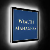 Wealth Managment Business LED Sign (Angle)
