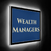 Wealth Managment Business LED Sign (Angle)