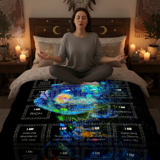Wealth Money Manifestation Affirmations Fleece Blanket